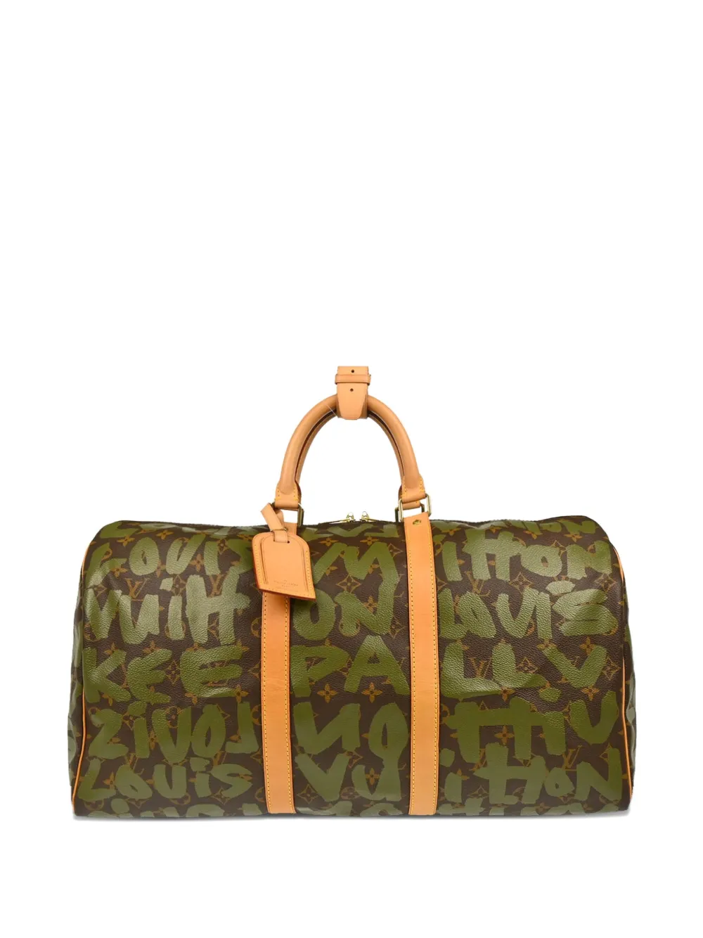 Louis Vuitton Pre-Owned 2001 グラフィティ キーポル 50 ダッフルバッグ - グリーン Louis Vuitton Pre-Owned 2001 グラフィティ キーポル 50 ダッフルバッグ - グリーン