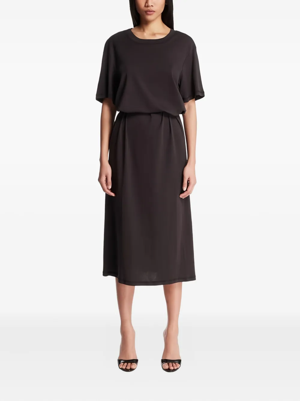 LEMAIRE tie-waist midi dress | Black | Image 1