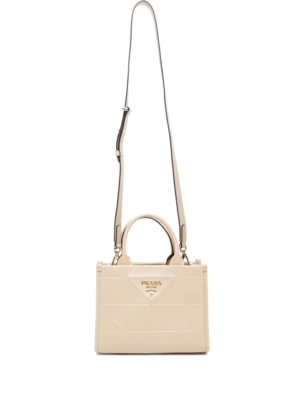 Prada Pre-Owned 2020-2024 シンボル ハンドバッグ - ニュートラル Prada Pre-Owned 2020-2024 シンボル ハンドバッグ - ニュートラル