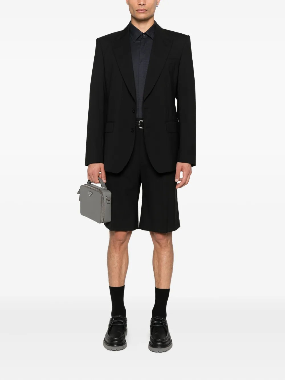 Emporio Armani Overhemd met monogramprint Blauw