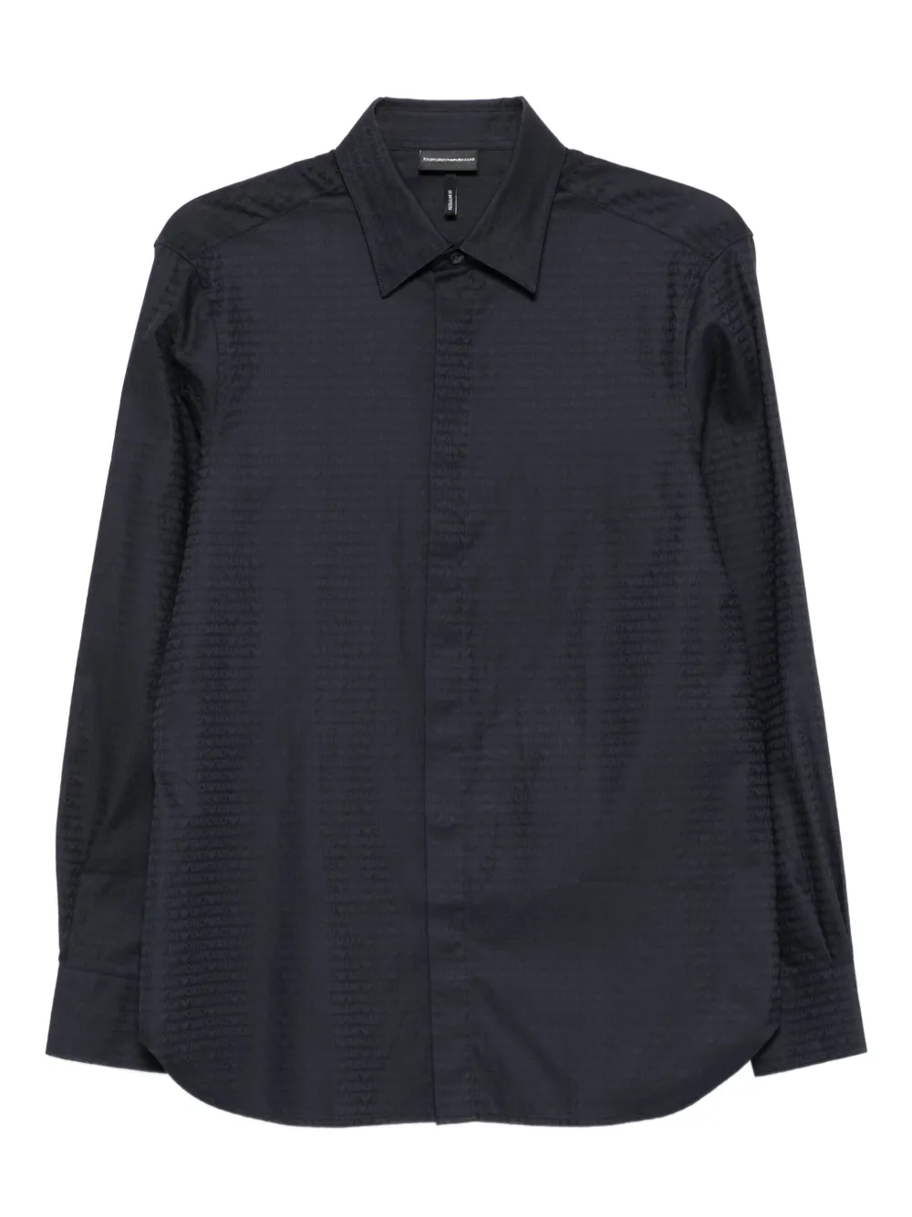 Emporio Armani Overhemd met monogramprint Blauw