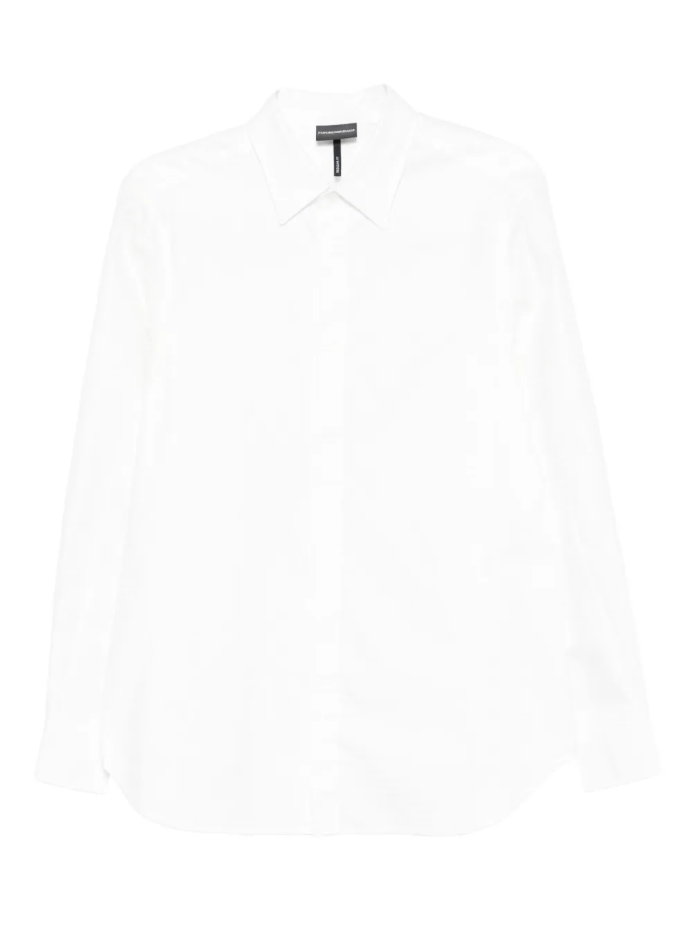 Emporio Armani Katoenen overhemd met lange mouwen Wit
