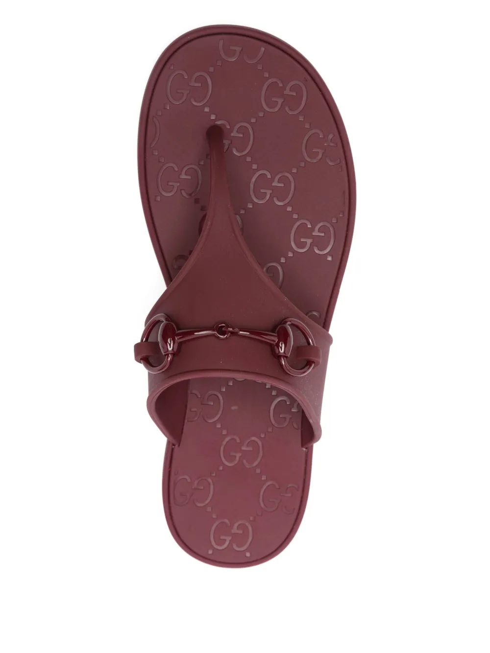 Gucci horsebit thong sandals Red