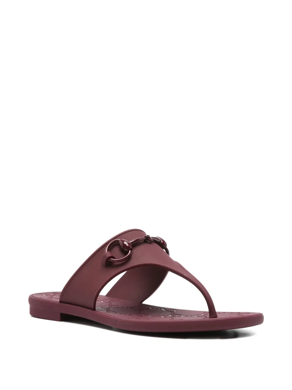 Gucci horsebit thong sandals Red