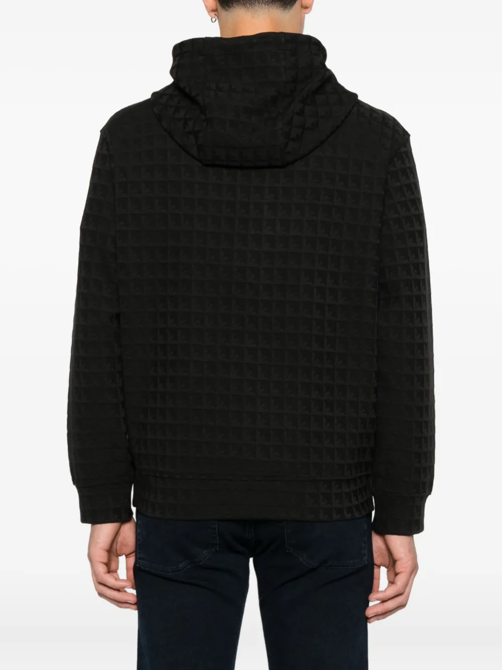 Emporio Armani Gewatteerde hoodie Zwart
