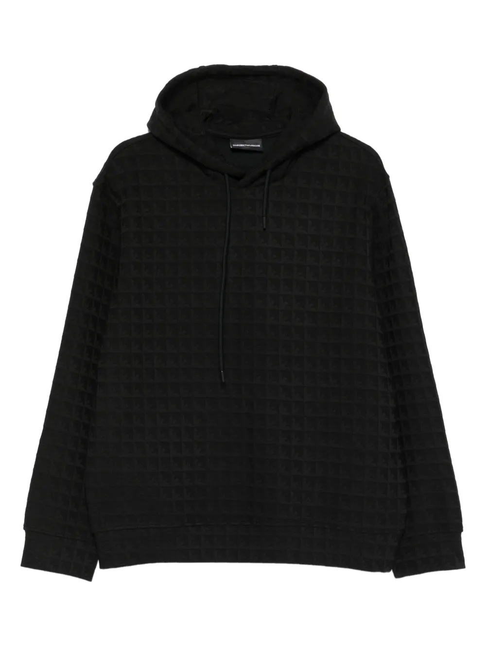 Emporio Armani Gewatteerde hoodie Zwart