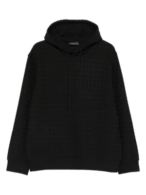 パーカー・フーディ Emporio Armani Embroidered Sweatshirt Clubwear double-jersey hooded, oversize sweatshirt with