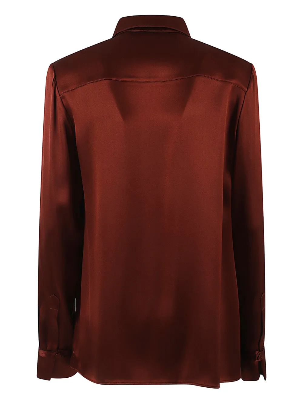 Gabriela Hearst long-sleeve silk shirt - Bruin