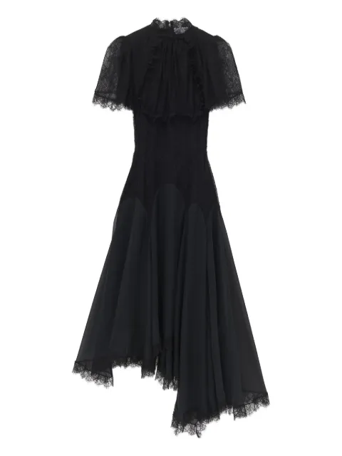 Alexander McQueen lace ruffled midi dress
