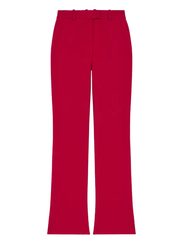 Alexander McQueen Grain-de-poudre Trousers in Red