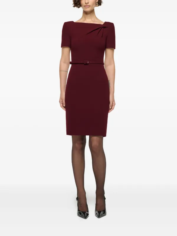 strapless open back dress Knit Mini Dress- Red - Cotton - Timeless - Elevated main image 0