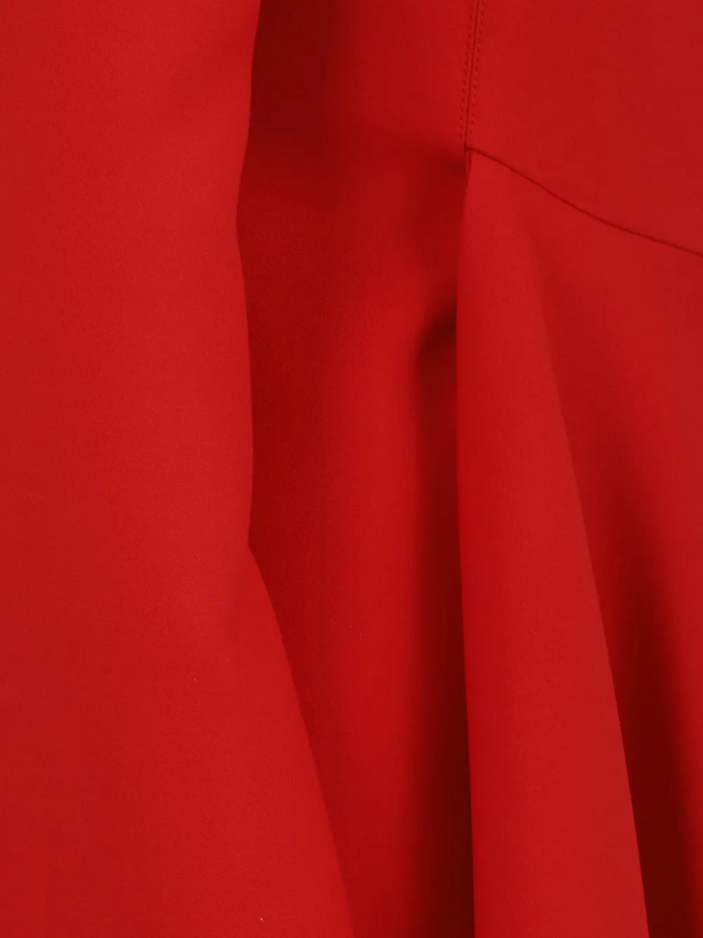 Alexander Mcqueen Long Sleeved Asymmetric Hem Midi Dress In Red