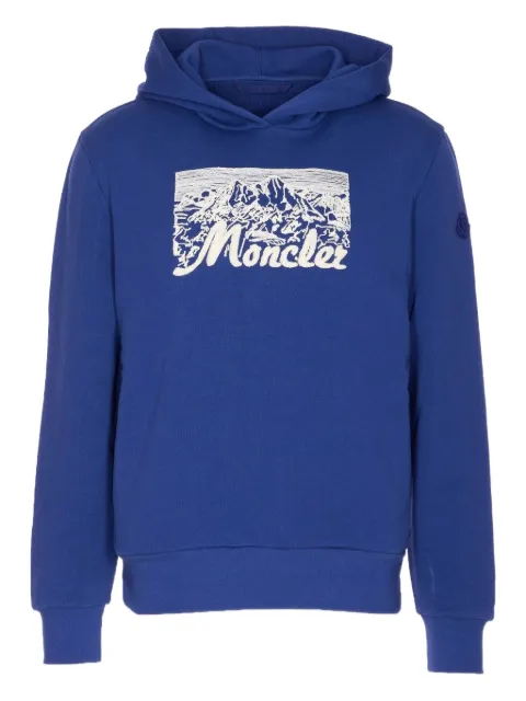 Moncler hoodie con montaña bordada