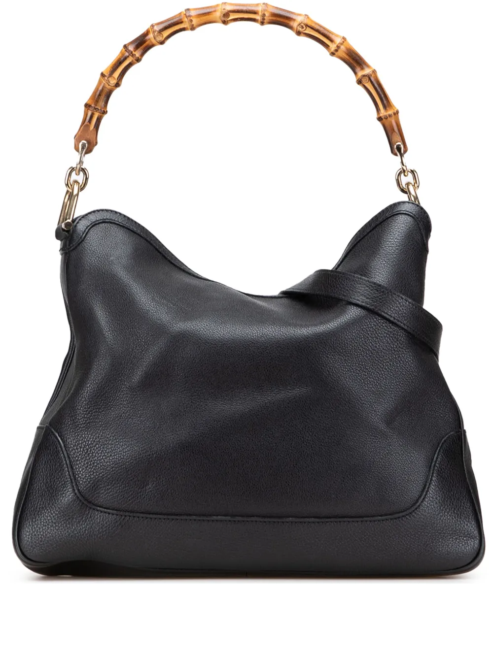 Gucci Pre-Owned 2000-2015 カーフスキン バンブー ダイアナ サッチェルバッグ - ブラック Gucci Pre-Owned 2000-2015 カーフスキン バンブー ダイアナ サッチェルバッグ - ブラック