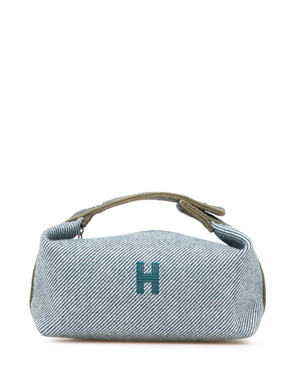 Hermès Pre-Owned 2021-2025 Small Wool Bride A Brac H Natte Case vanity Hermès Pre-Owned 2021-2025 Small Wool Bride A Brac H Natte Case vanity