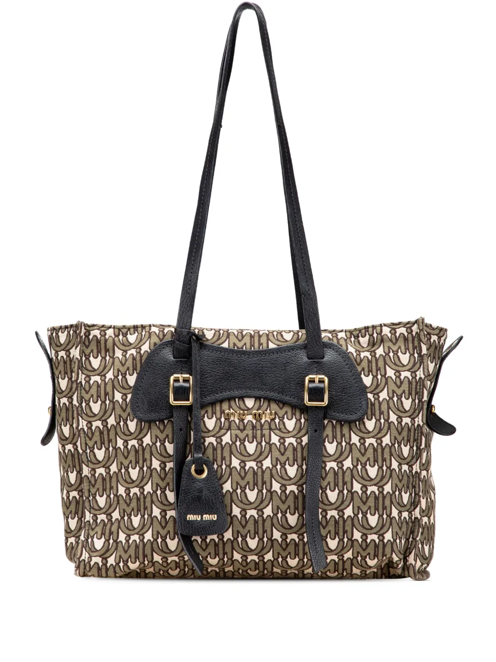 Miu Miu Pre-Owned 2000-2025 Canvas Monogram tote bag - Marrone