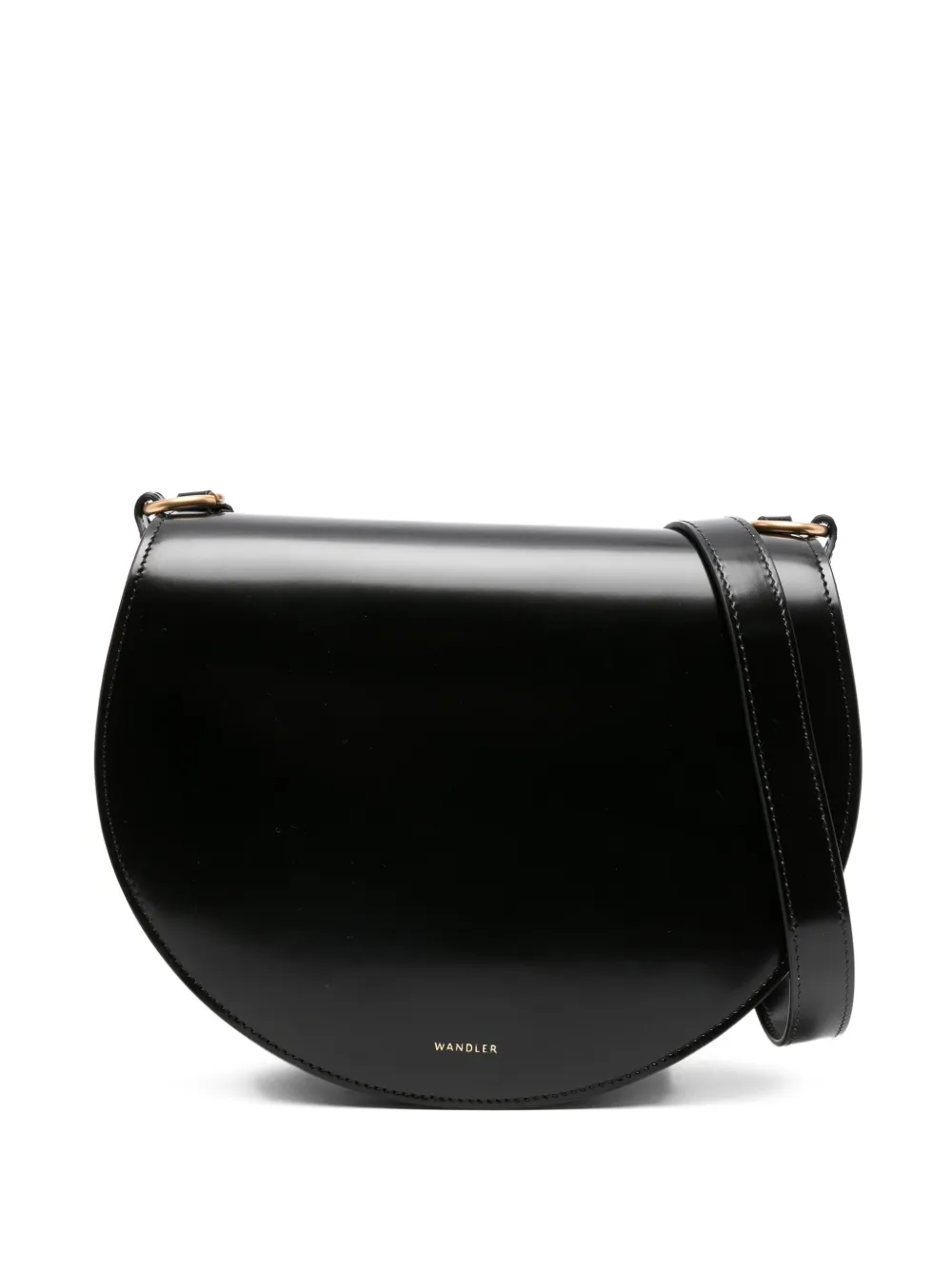 Wandler Kate Half-moon Satchel Bag In Black