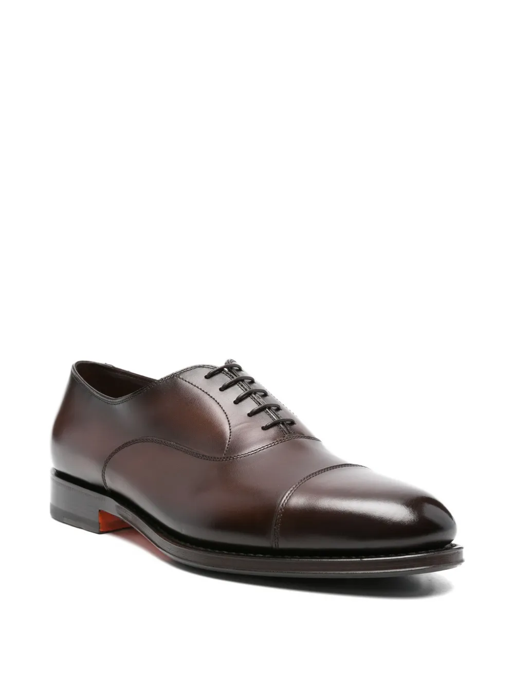 Santoni leather Oxford shoes Brown