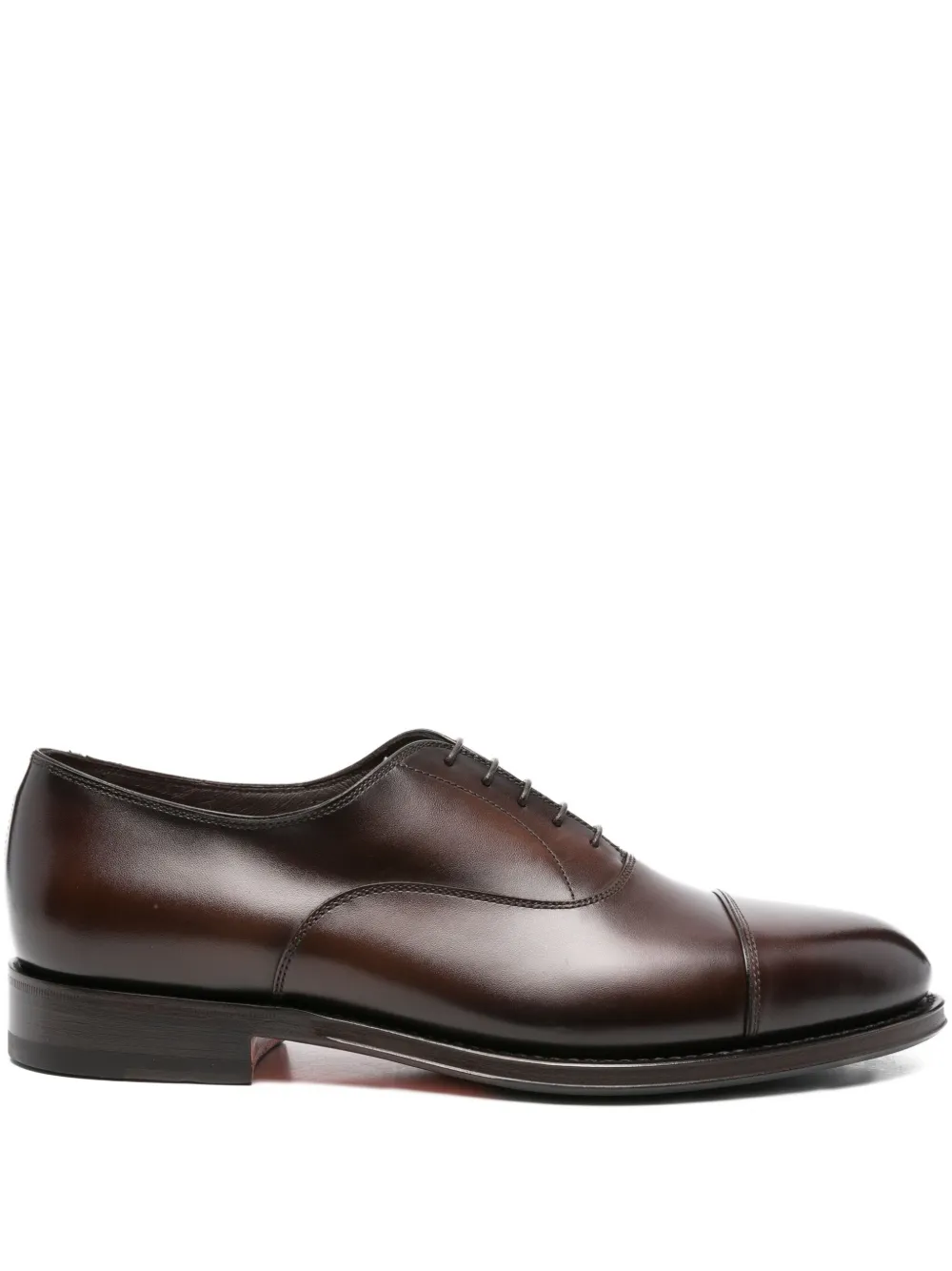 Santoni leather Oxford shoes Brown