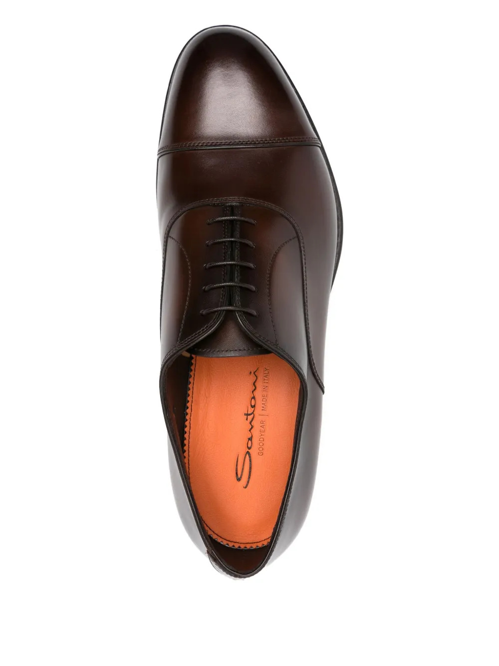Santoni leather Oxford shoes Brown