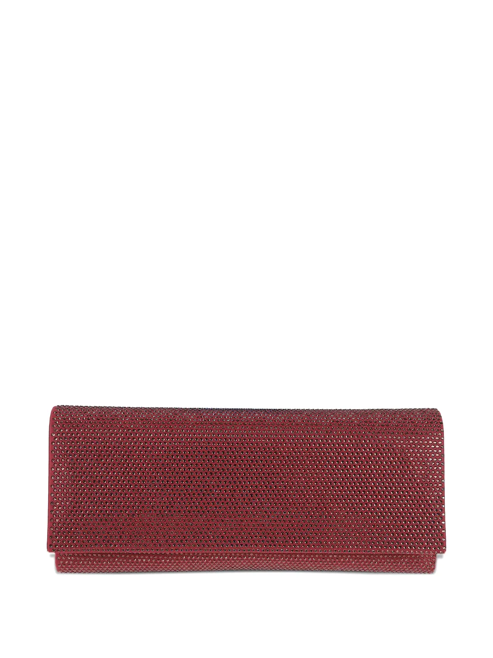 Gedebe Crystal Envelope Chain Clutch Bag In Red