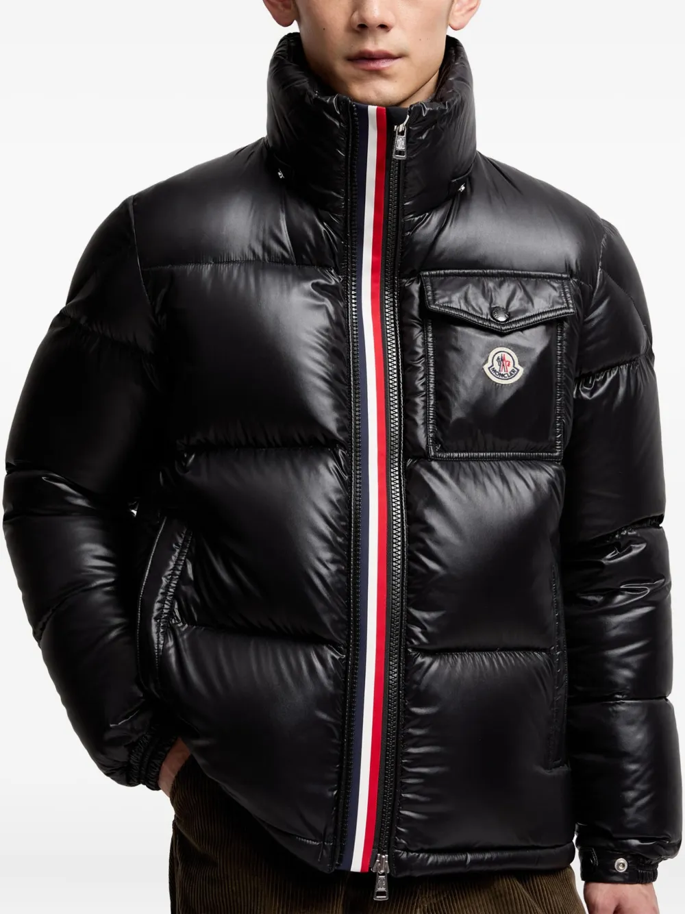 Moncler Men Montbeliard Hooded Short Down Jacket Black In Black
