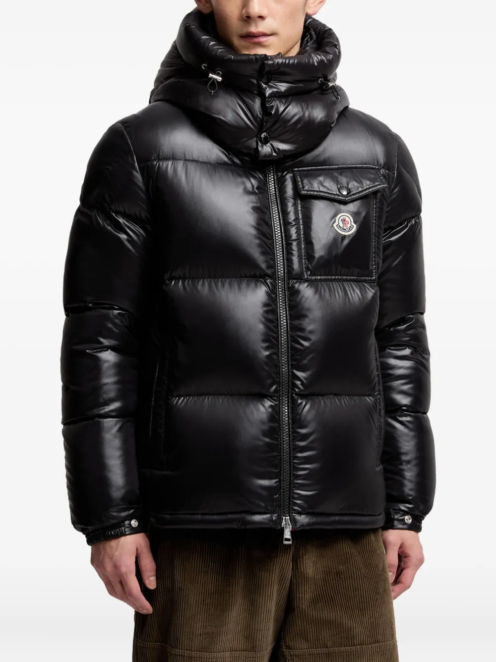 Moncler Men Montbeliard Hooded Short Down Jacket Black In Black