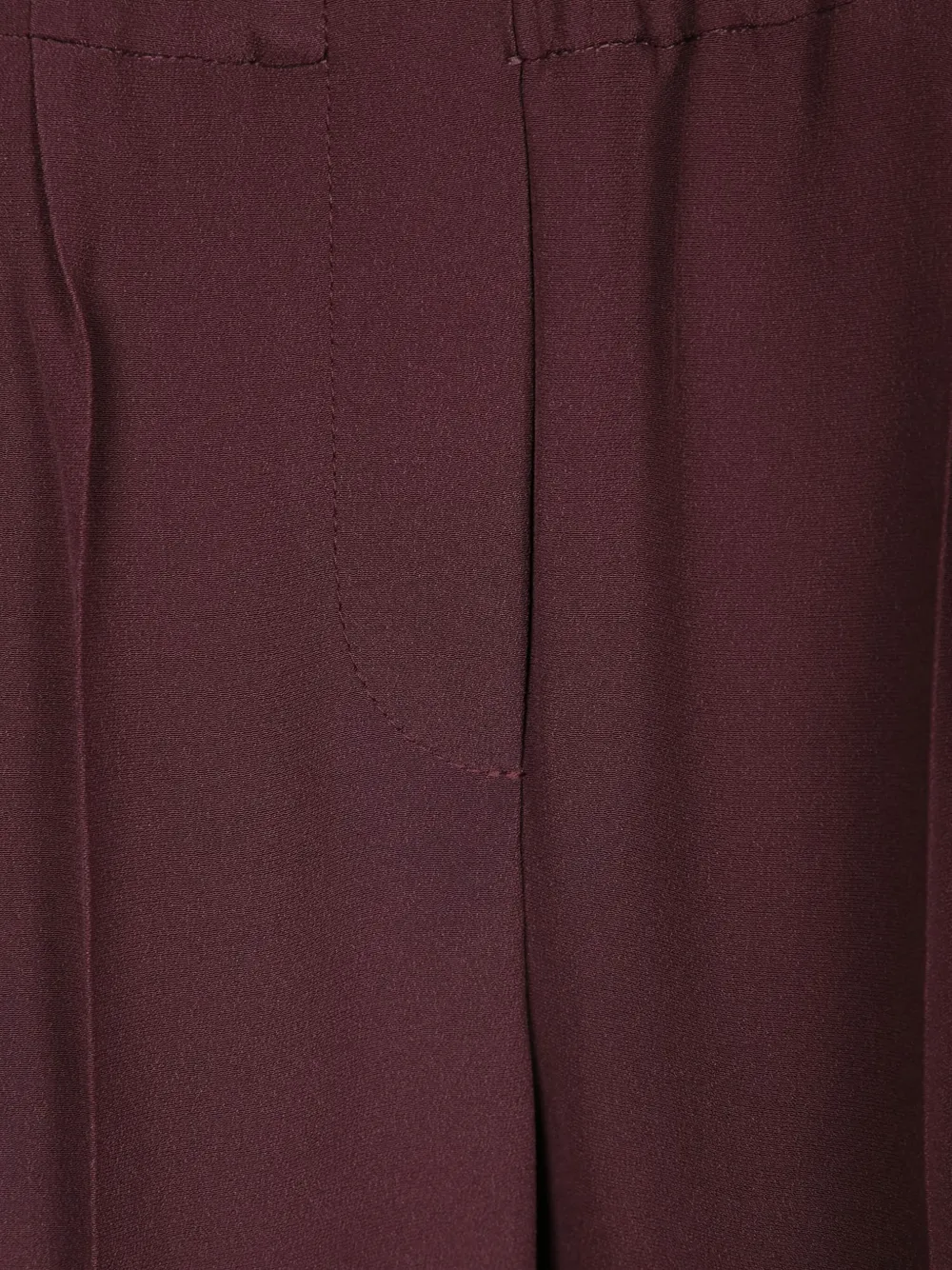 Brunello Cucinelli Bordeaux Elastic Crepe Trousers In Brown
