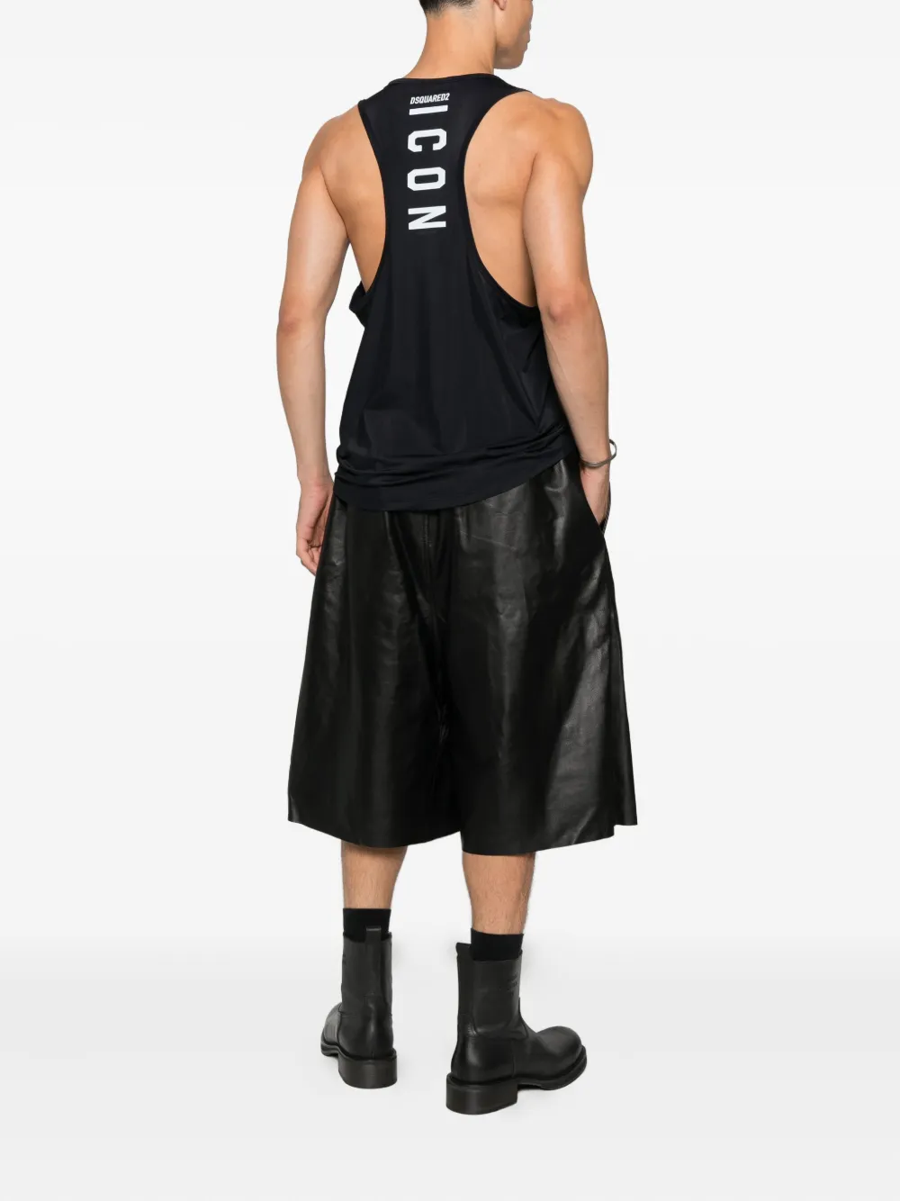 Dsquared2 Crew-neck Sleeveless Vest In Blue