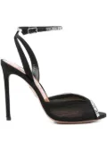 Aquazzura 105mm Gatsby crystal-embellished mesh sandals - Black