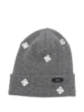 Nº21 crystal-embellished beanie - Grey