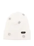 Nº21 crystal-embellished beanie - Neutrals