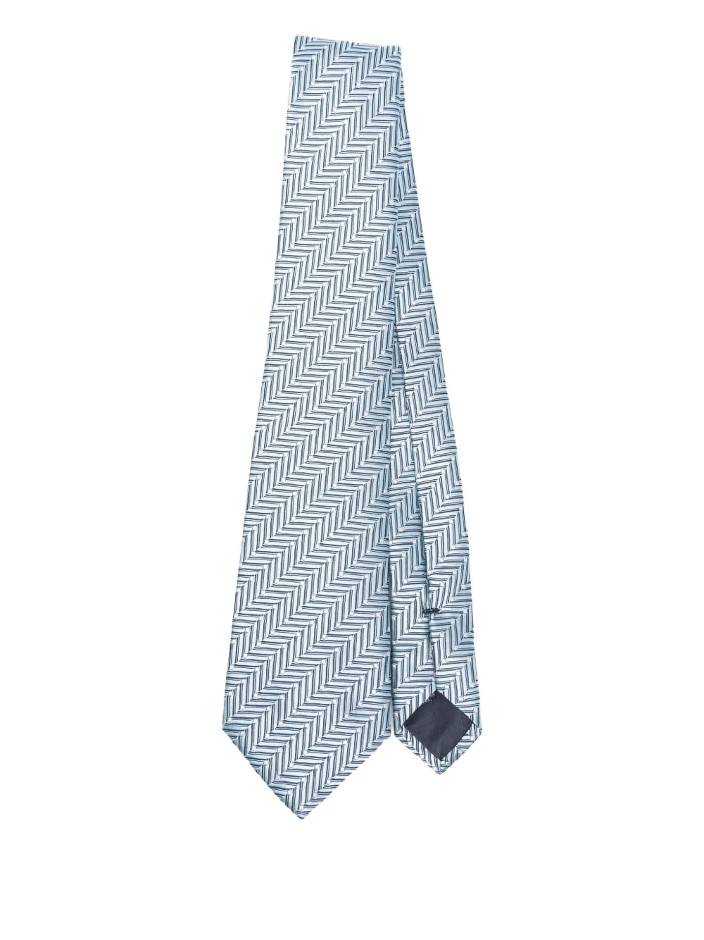 Giorgio Armani herringbone-pattern silk tie - ブルー Giorgio Armani herringbone-pattern silk tie - ブルー