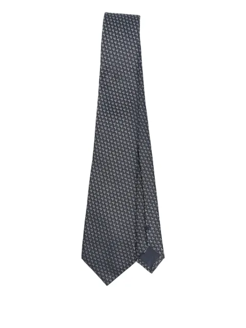 Giorgio Armani geometric-pattern silk tie