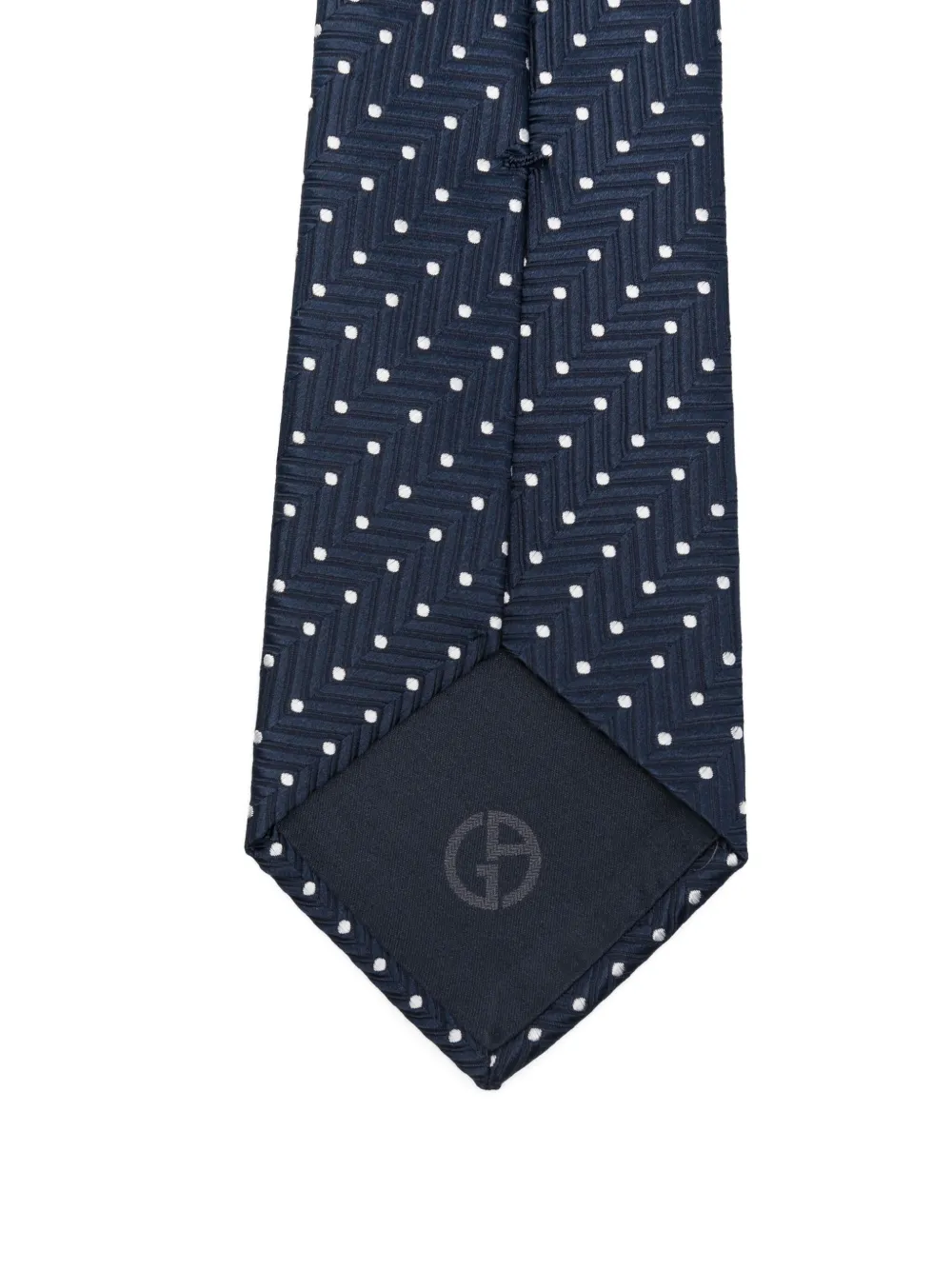 Giorgio Armani Zijden stropdas met visgraatpatroon Blauw