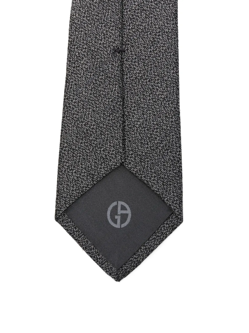 Giorgio Armani Stropdas van zijde-mohairblend met spikkels Grijs