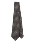 Giorgio Armani paisley-print silk tie - Brown