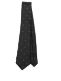 Giorgio Armani polka-dot silk tie - Black