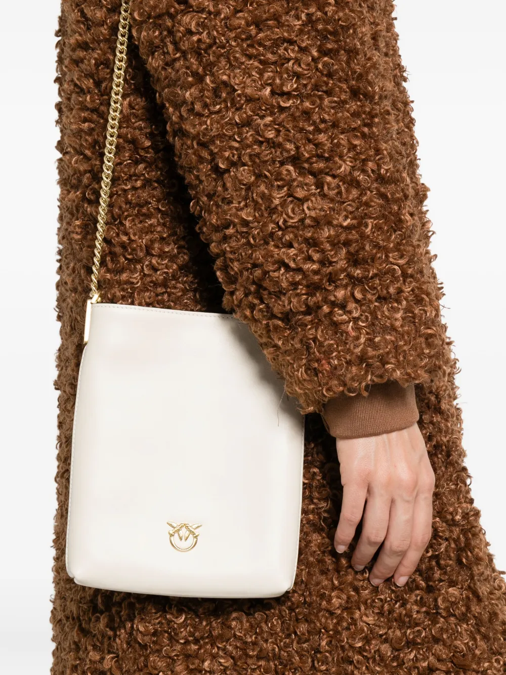 PINKO Schoudertas met logo - Beige
