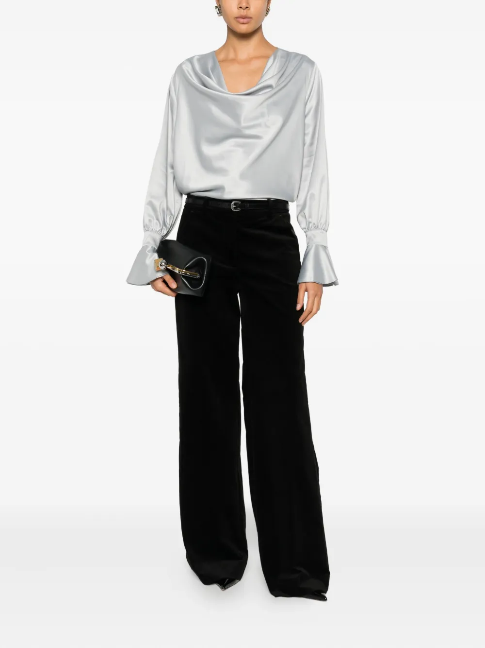 PINKO Shirt met ruches - Zilver