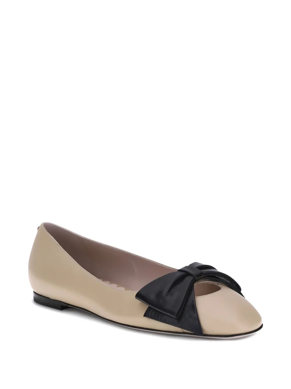 Valentino Garavani bow-embellished ballet flats Neutrals