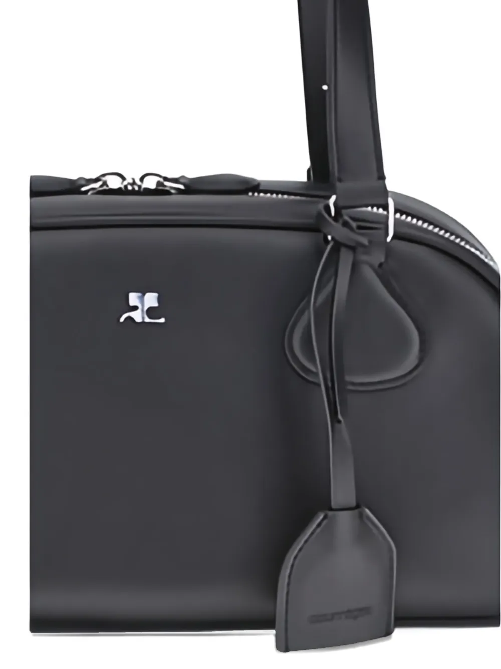 Courrèges Shoulder Bags With Adjustable Strap And Top Handle In Black