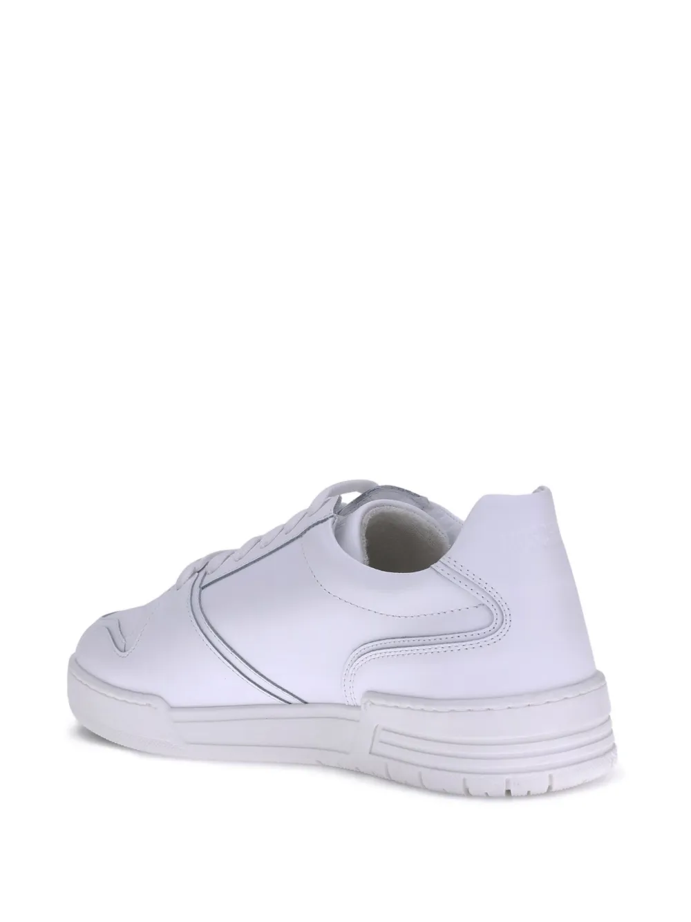 Moschino lace-up leather sneakers White