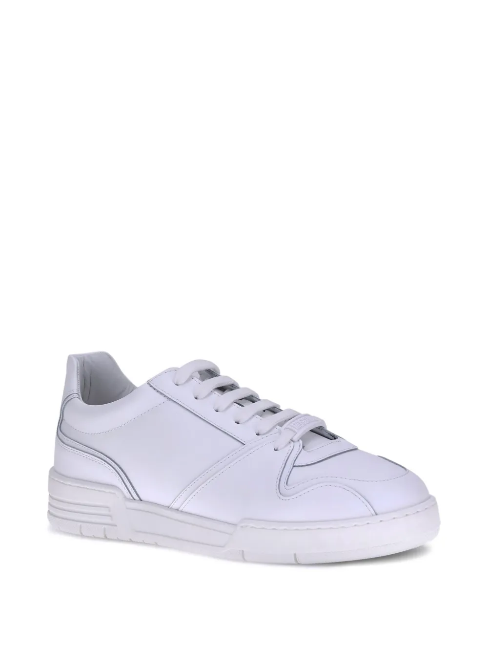 Moschino lace-up leather sneakers White