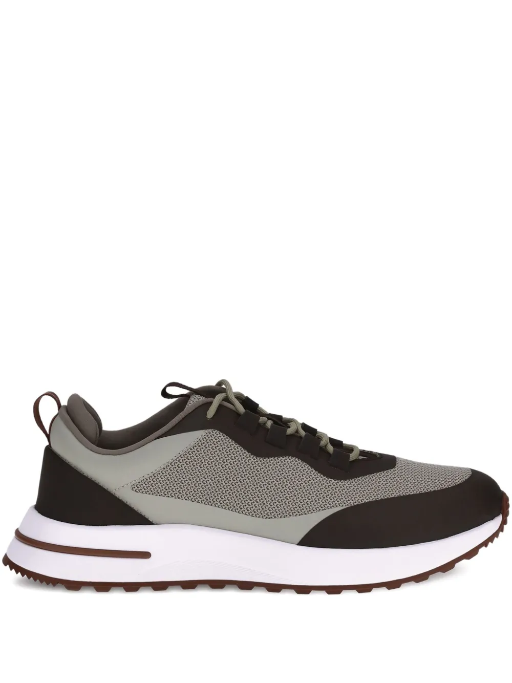 Loro Piana mesh-panel lace-up sneakers Brown