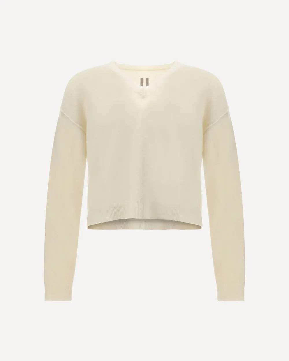 Rick Owens ribbed V-neck sweater - 11 MILK