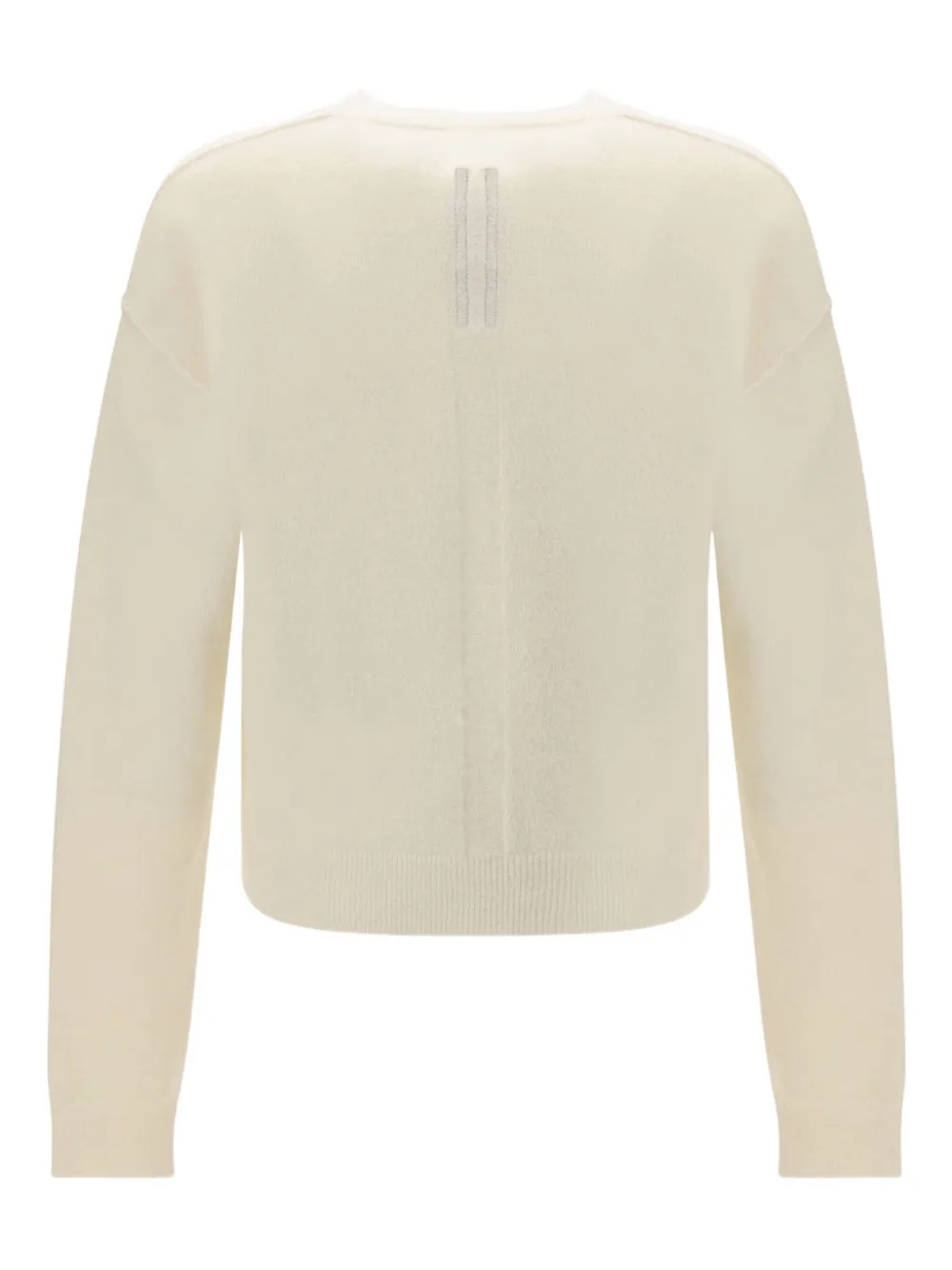 Rick Owens Geribbelde trui met V-hals 11 MILK