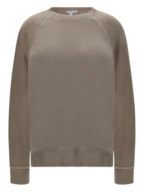 James Perse Vintage French Terry raglan-sleeve ribbed-cuff jersey