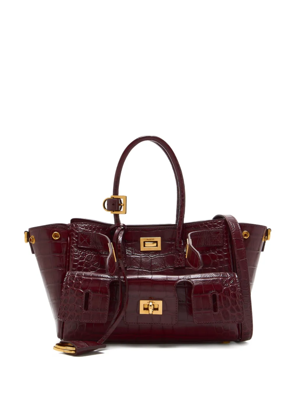 Balenciaga mini Bel Air embossed handbag | Red | Image 1