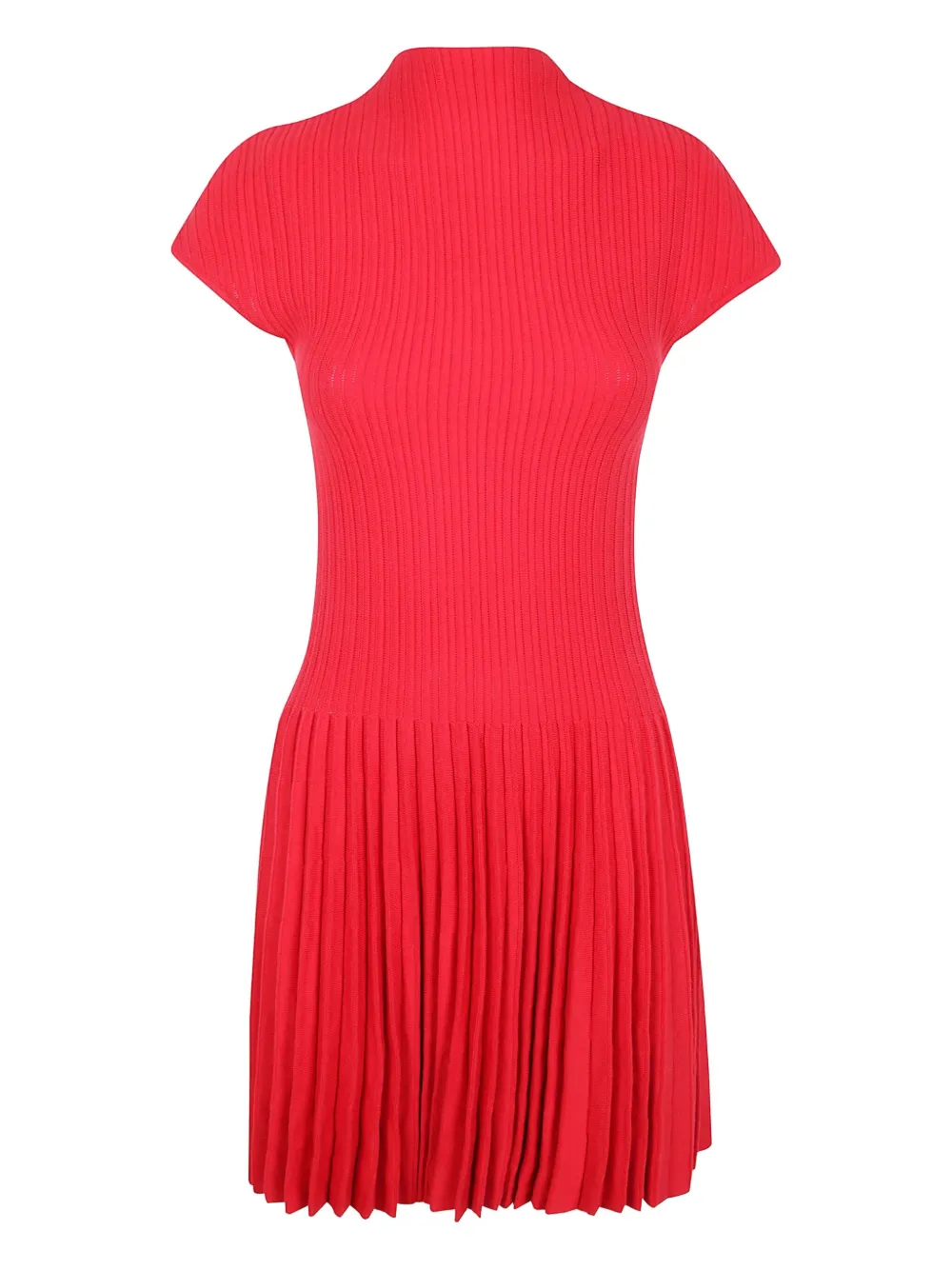 Magda Butrym ribbed pleated dress Rood